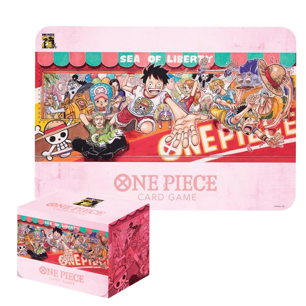 One Piece Playmat and Card Case Set 25th