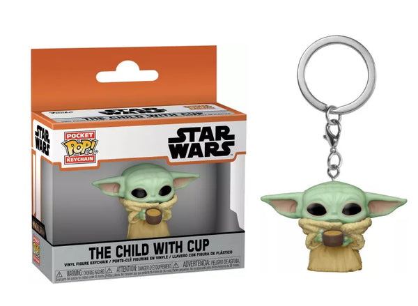 THE MANDALORIAN - Pocket Pop Keychains - The Child w/ Cup