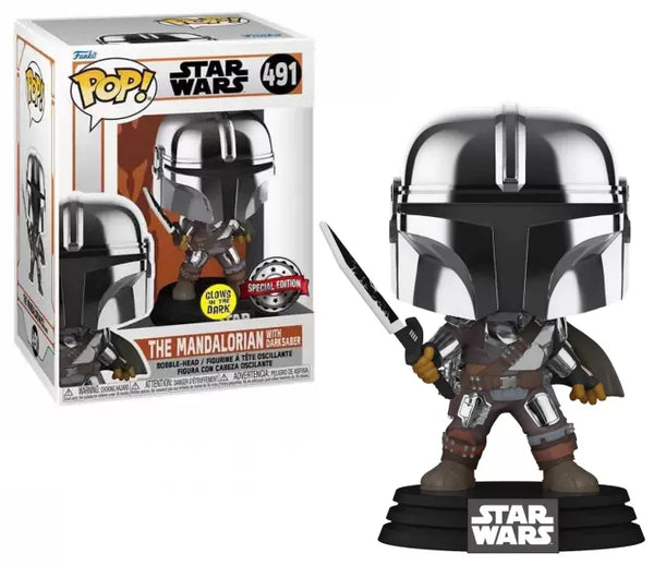 Funko Pop! THE MANDALORIAN - POP Star Wars N° 491 - Mandalorian with Darksaber