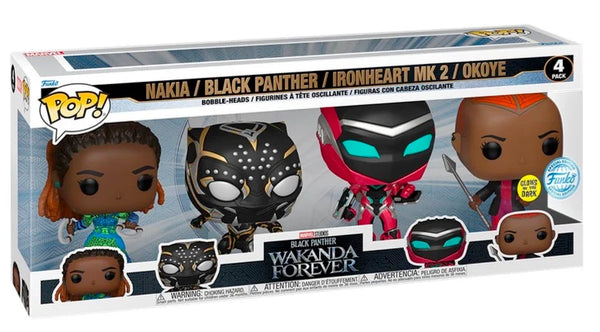 Funko Pop! BLACK PANTHER - POP - Wakanda Forever 4 PACK Sp. Edition