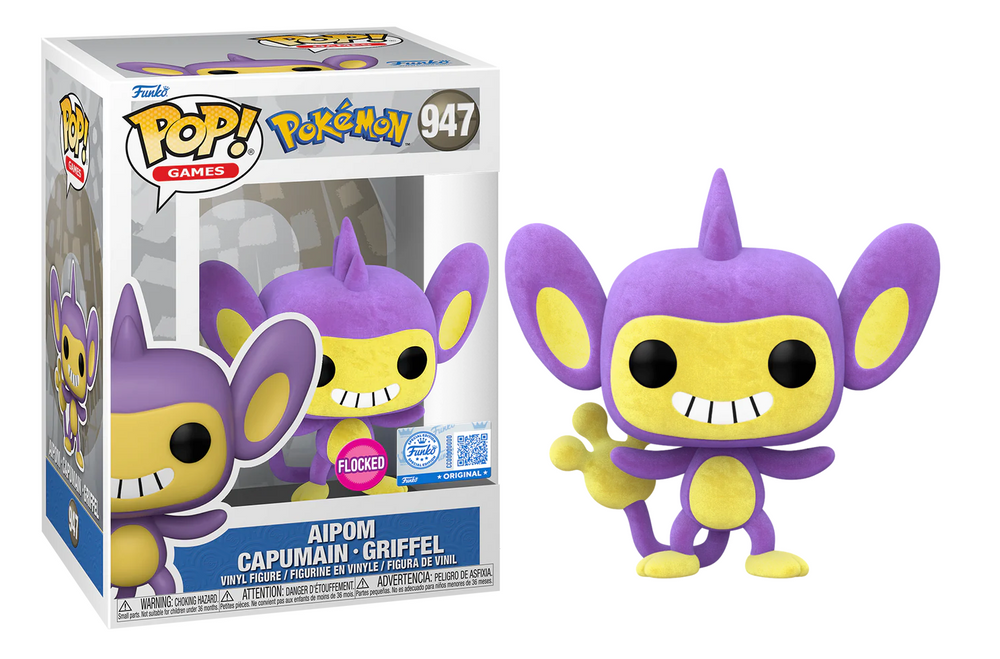 Funko Pop! POKEMON - POP Games N° 947 - Aipom (Flocked)