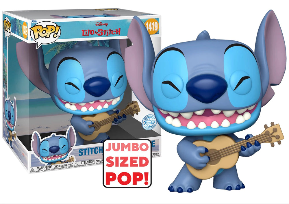 Funko Pop! LILO & STITCH - POP Jumbo N° 1419 - Stitch with Ukelele