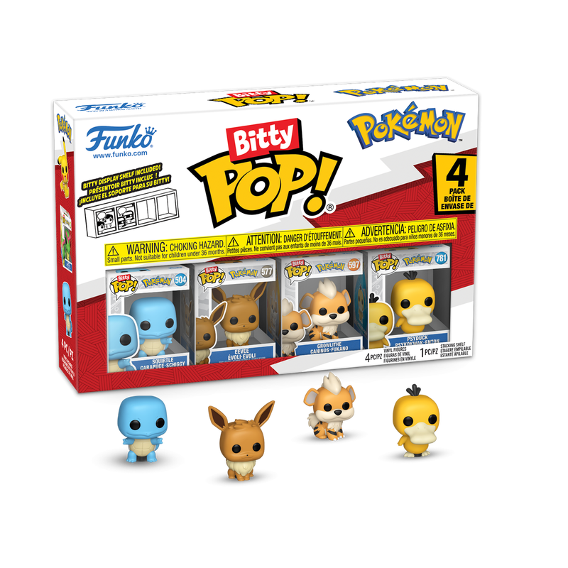 POKEMON - Bitty Pop 4 Pack 2.5cm - Squirtle