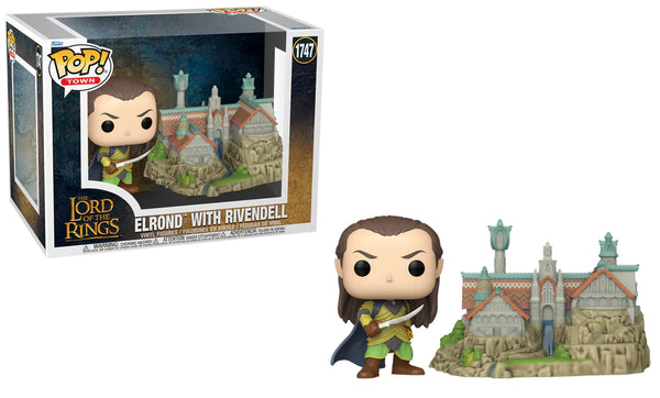 Funko Pop! LORD OF THE RINGS - POP TOWN N° 1747 - Elrond & Rivendell