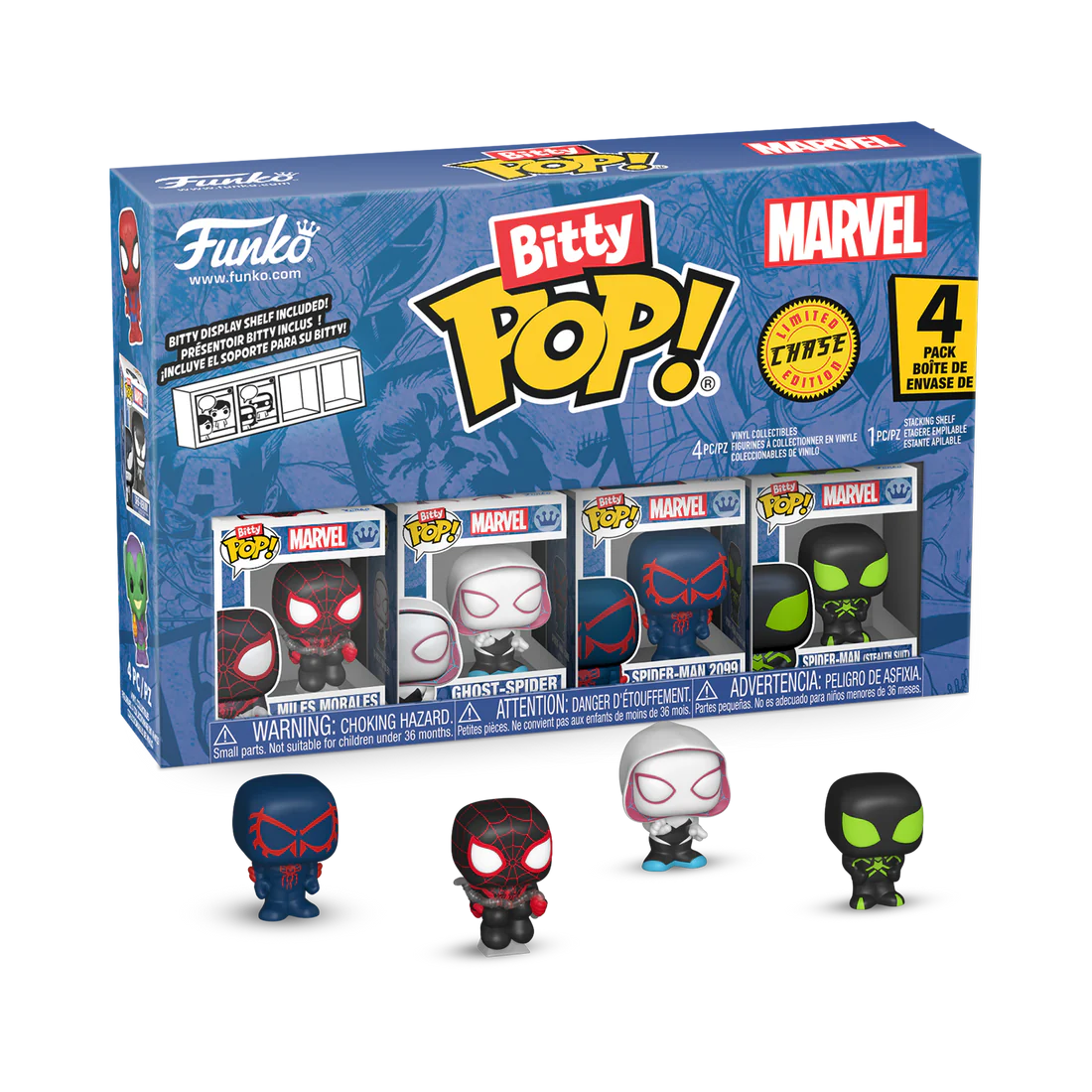 SPIDER-MAN - Bitty Pop 4 Pack 2.5cm - Miles Morales