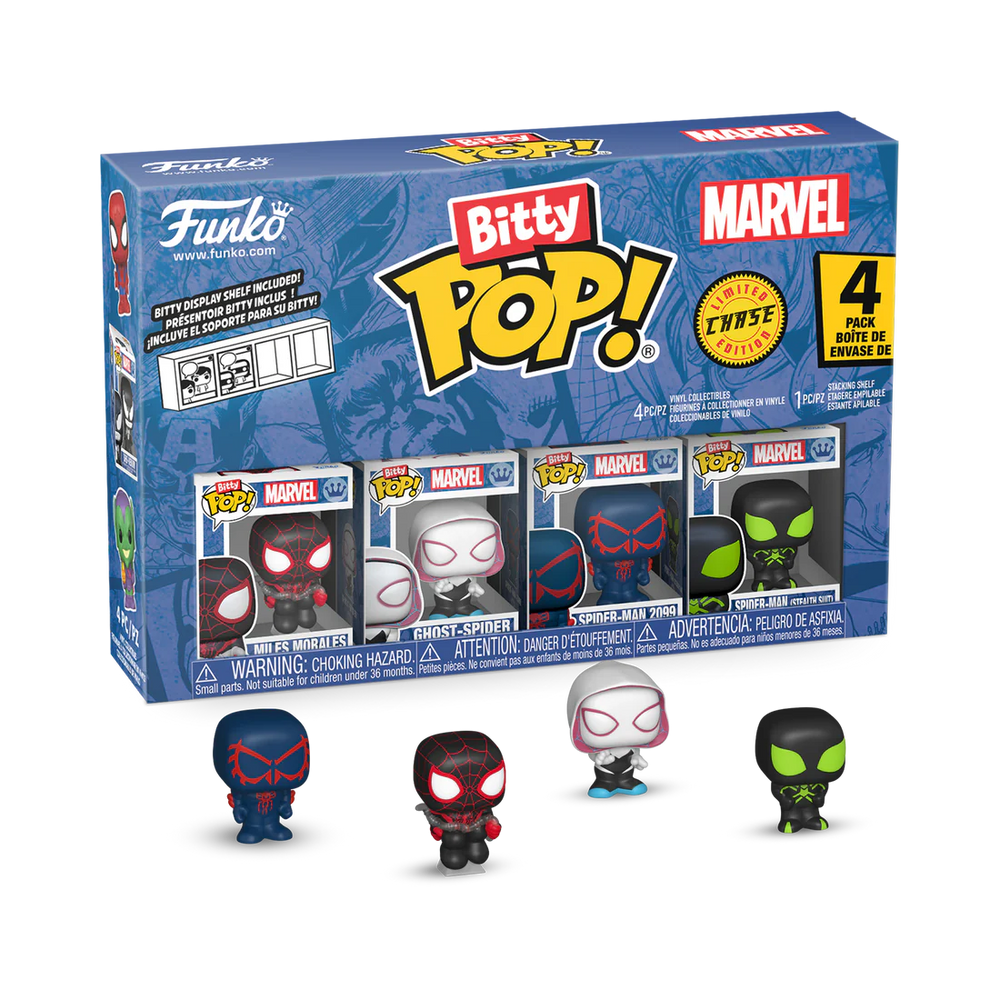 SPIDER-MAN - Bitty Pop 4 Pack 2.5cm - Miles Morales