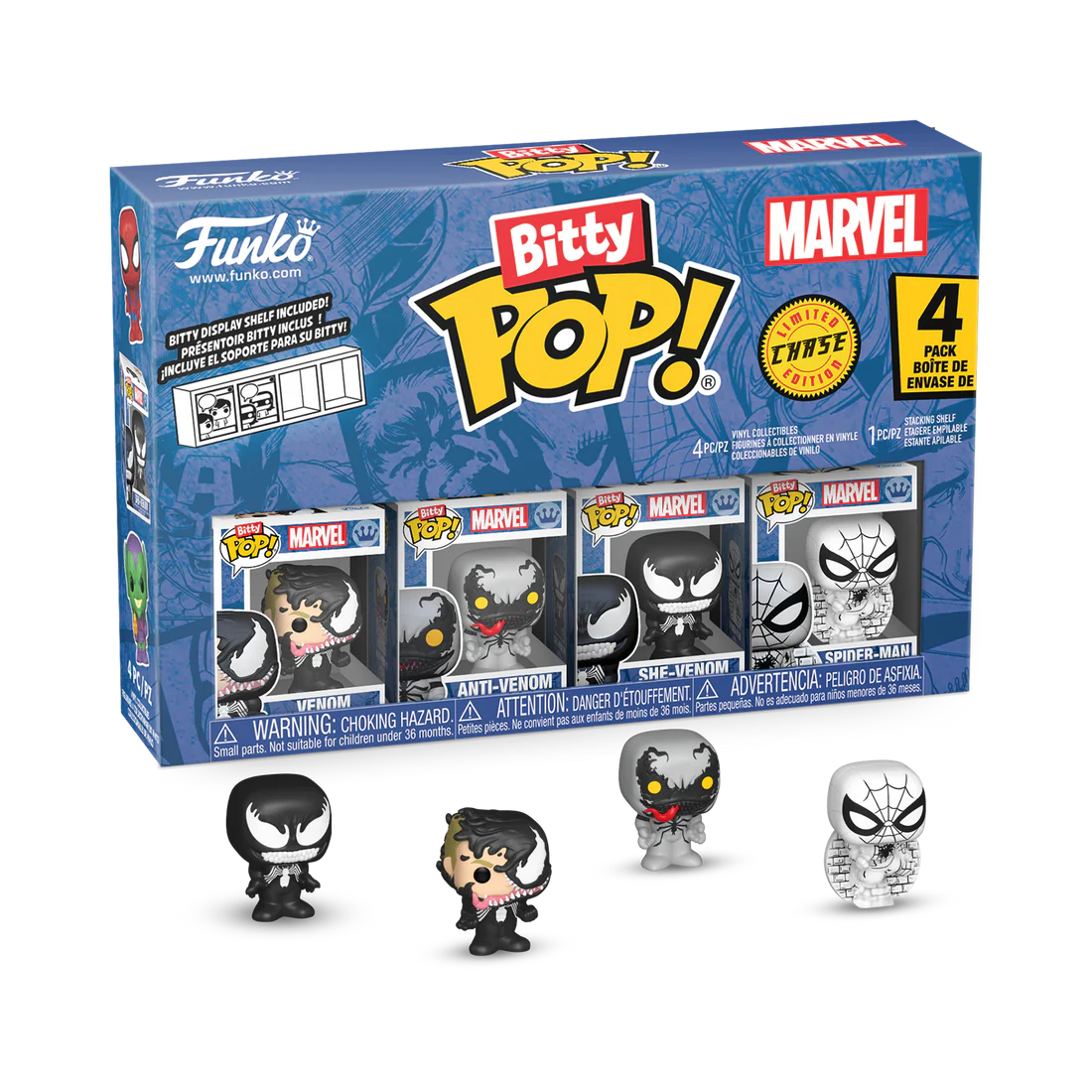 SPIDER-MAN - Bitty Pop 4 Pack 2.5cm - Venom
