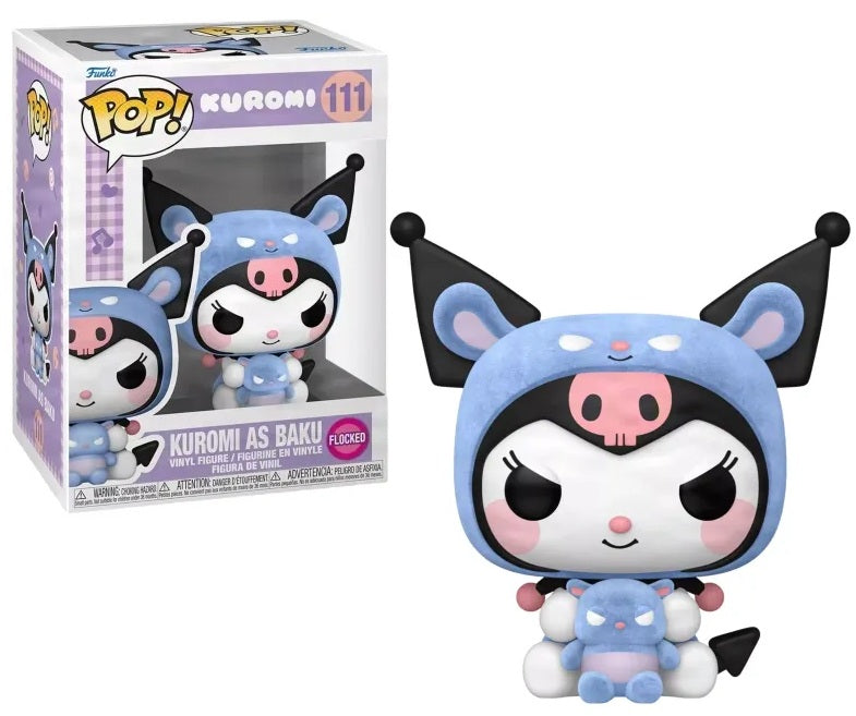 SANRIO - POP N° 111 - Kuromi as Baku (Flocked)