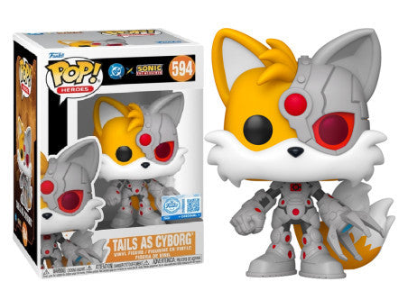 Funko Pop! JLA & SONIC - POP Heroes N° 594 - Tails as Cyborg