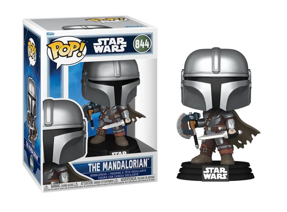 Funko Pop! MANDALORIAN & GROGU - POP Star Wars N°844 - The Mandalorian Dual Wield