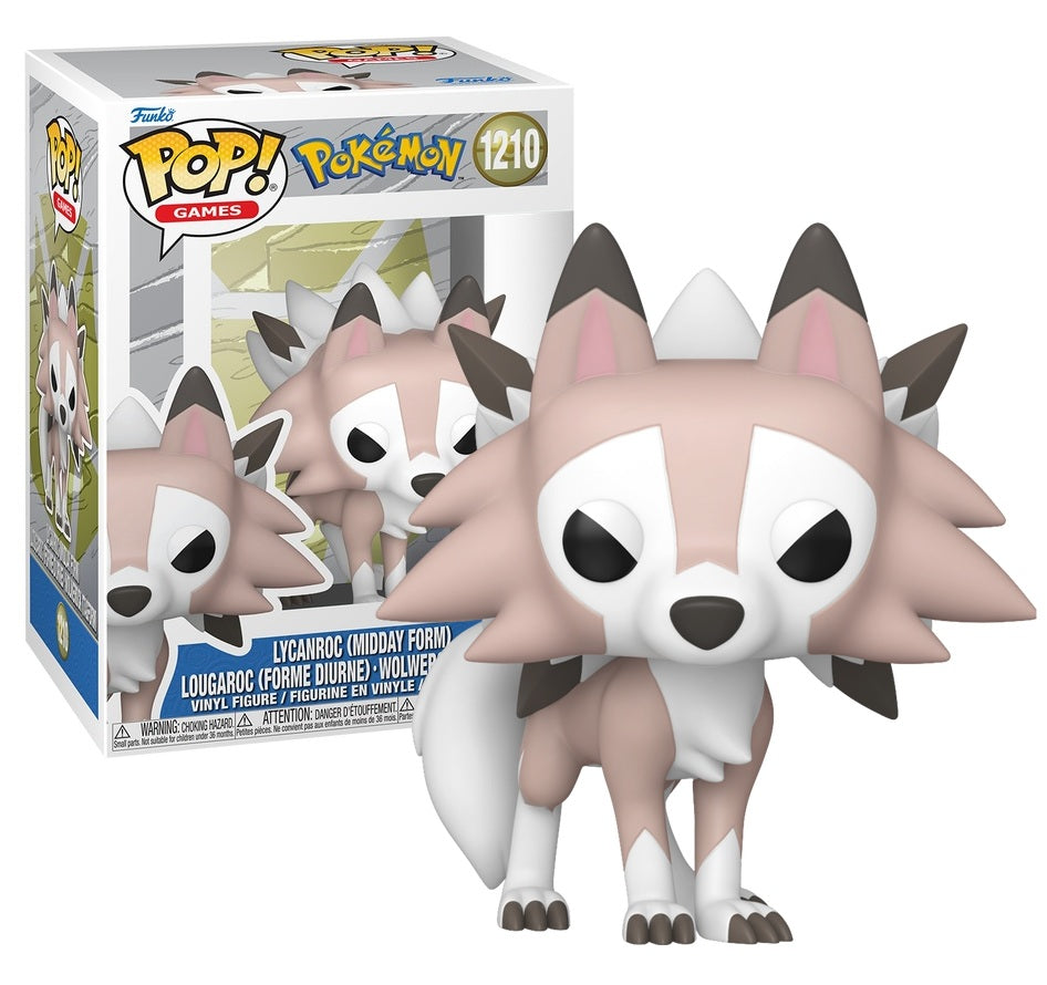Funko Pop! POKEMON - POP Games N° 1210 - Lycanroc (Midday Form)