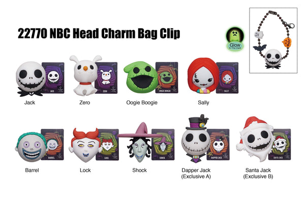 NIGHTMARE BEFORE CHRISTMAS - Charm Bag Clip