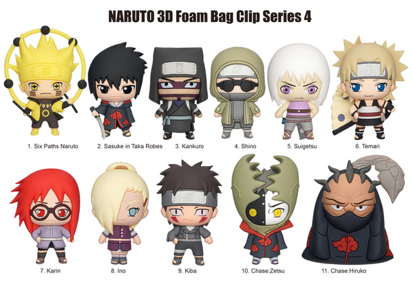 NARUTO SHIPPUDEN - Series 4 - 3D Foam Bag Clip