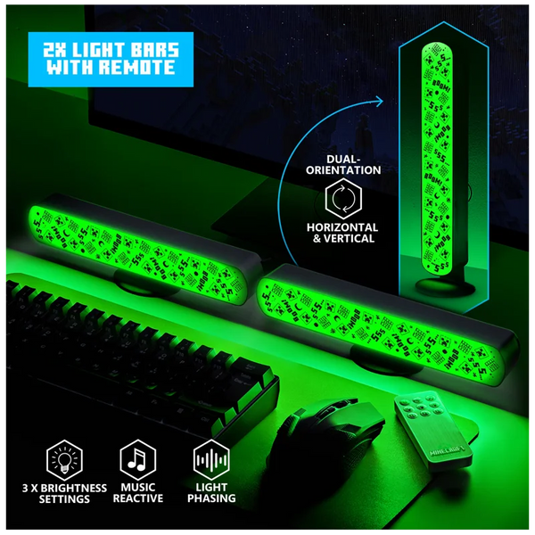 MINECRAFT - Creeper - Set of 2 Light Bars with Remote Control