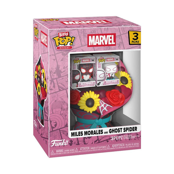 Funko Pop! Marvel Bitty POP! Bouquet Vinyl Figure 2-Pack Miles Morales & Ghost Spider (Valentine) 4 cm