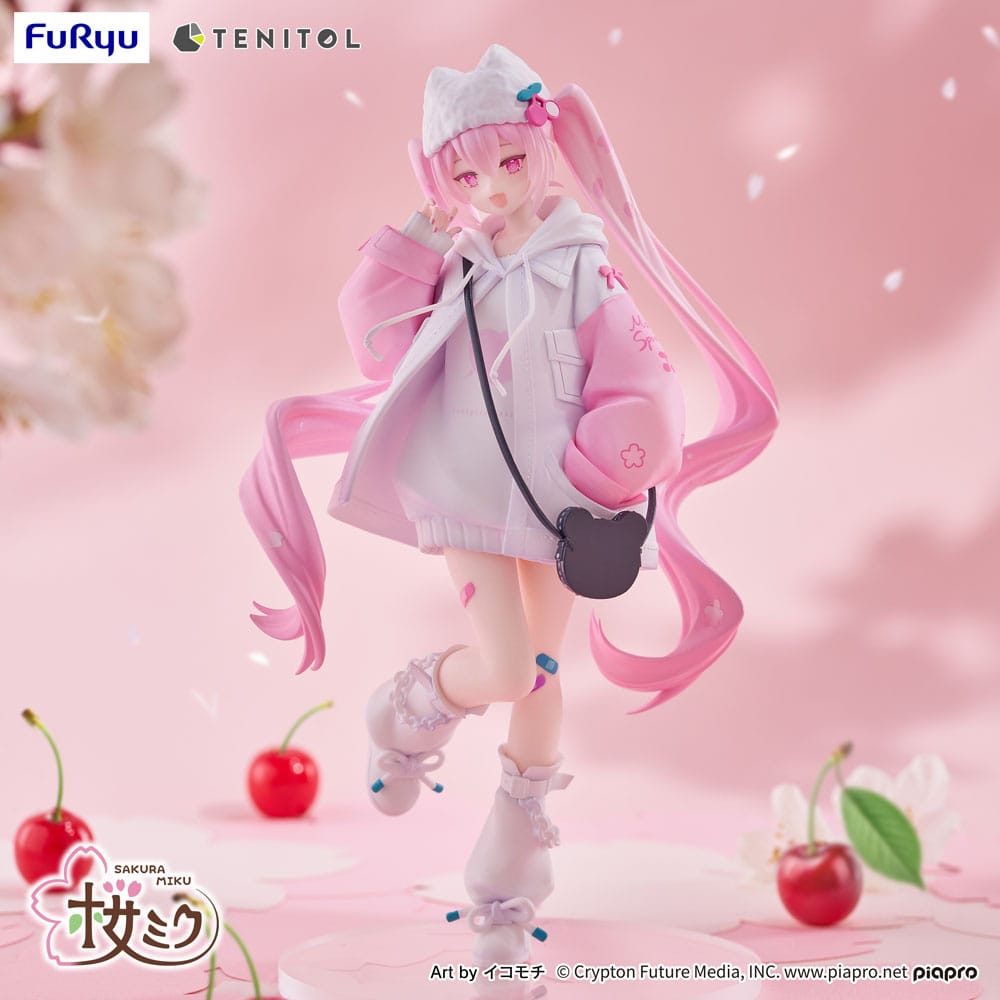 *PRE-ORDER* Hatsune Miku Tenitol PVC Statue Sakura Miku Cool style [petit] 19 cm