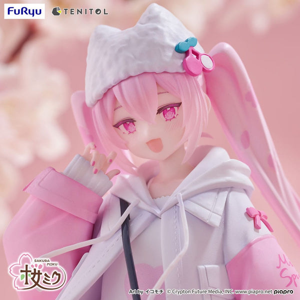 *PRE-ORDER* Hatsune Miku Tenitol PVC Statue Sakura Miku Cool style [petit] 19 cm