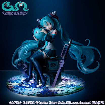 *PRE-ORDER* Mobile Suit Gundam x Hatsune Miku Lucrea PVC Statue Hatsune Miku x OO Gundam 45th Anniversary 17 cm
