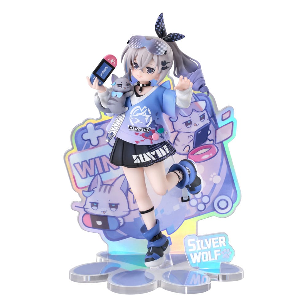 Honkai: Star Rail Rise Up Little Cat Series PVC Statue Silver Wolf Ver. 19 cm