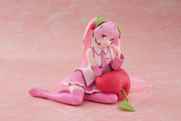 *PRE-ORDER* Hatsune Miku PVC Statue Desktop Cute Figure Sakura Miku Cherry Cushion Ver. 13 cm