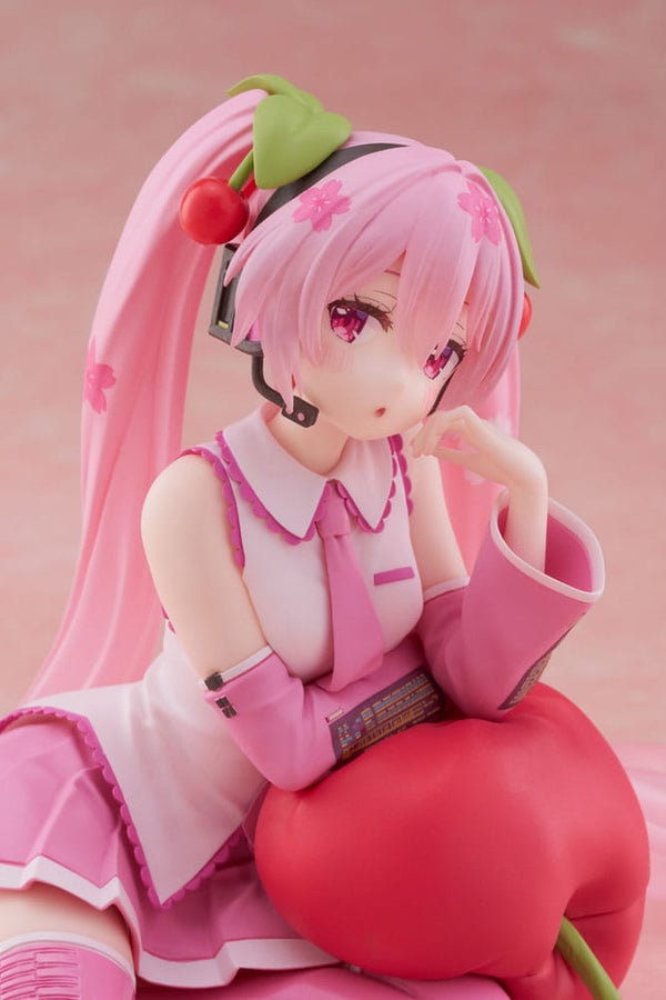 *PRE-ORDER* Hatsune Miku PVC Statue Desktop Cute Figure Sakura Miku Cherry Cushion Ver. 13 cm