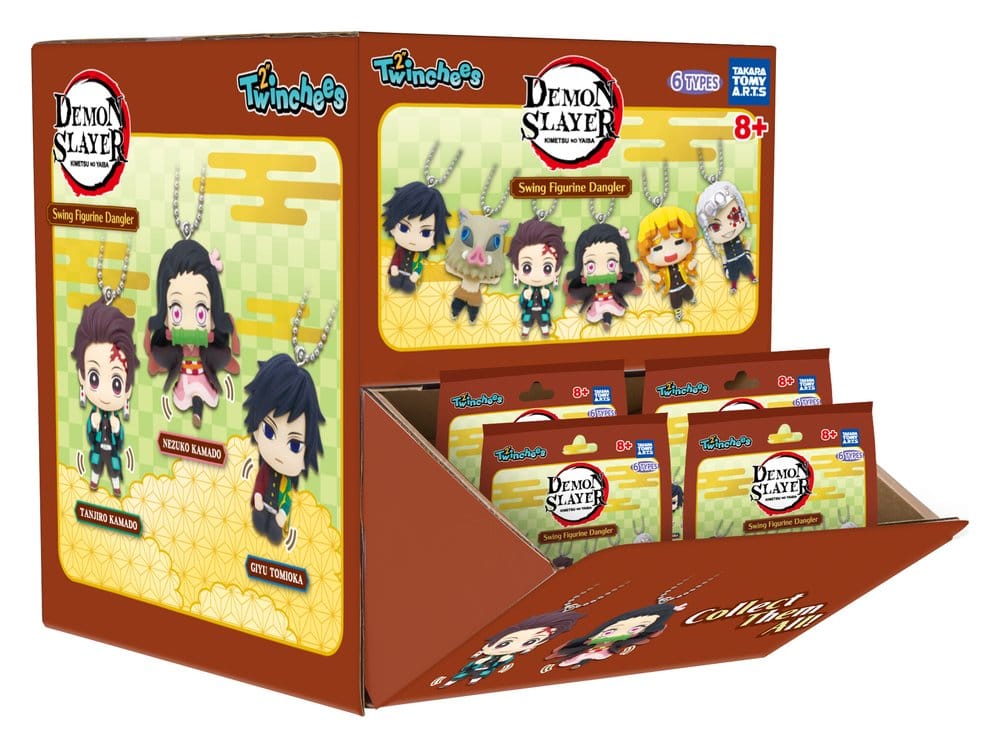 Demon Slayer: Kimetsu no Yaiba Swing Danglers Keychains 3 cm Mystery Capsule (1 stuk)